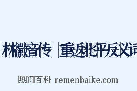 林徽音传·重返北平反义词是什么意思的图片